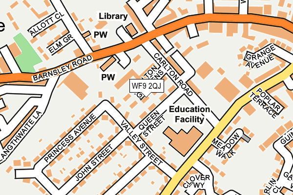 WF9 2QJ map - OS OpenMap – Local (Ordnance Survey) WF9 2QJ map - OS OpenMap – Local (Ordnance Survey)