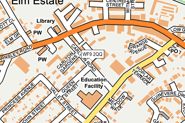 WF9 2QQ map - OS OpenMap – Local (Ordnance Survey) WF9 2QQ map - OS OpenMap – Local (Ordnance Survey)