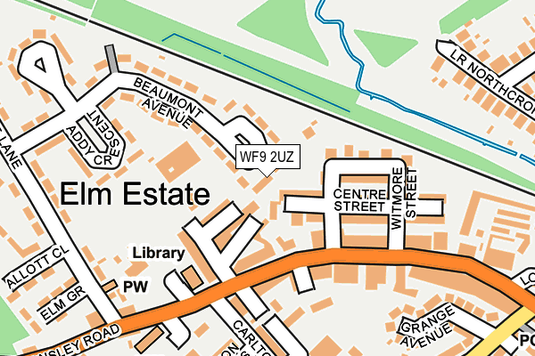 WF9 2UZ map - OS OpenMap – Local (Ordnance Survey) WF9 2UZ map - OS OpenMap – Local (Ordnance Survey)