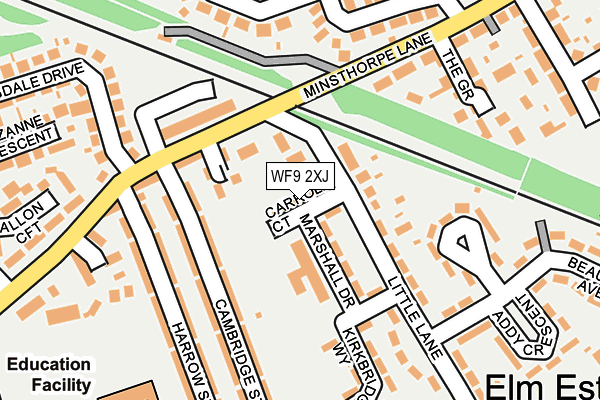 WF9 2XJ map - OS OpenMap – Local (Ordnance Survey) WF9 2XJ map - OS OpenMap – Local (Ordnance Survey)