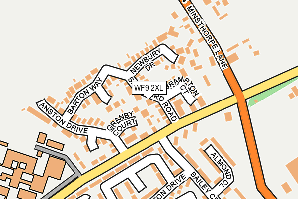 WF9 2XL map - OS OpenMap – Local (Ordnance Survey) WF9 2XL map - OS OpenMap – Local (Ordnance Survey)