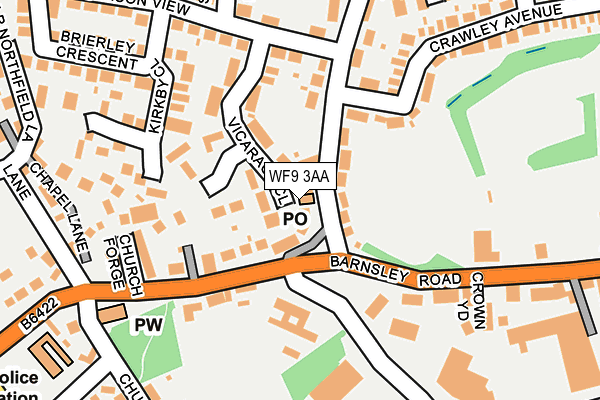 WF9 3AA map - OS OpenMap – Local (Ordnance Survey) WF9 3AA map - OS OpenMap – Local (Ordnance Survey)