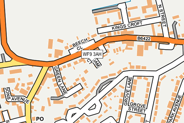 WF9 3AH map - OS OpenMap – Local (Ordnance Survey) WF9 3AH map - OS OpenMap – Local (Ordnance Survey)