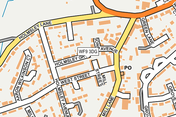 WF9 3DG map - OS OpenMap – Local (Ordnance Survey) WF9 3DG map - OS OpenMap – Local (Ordnance Survey)