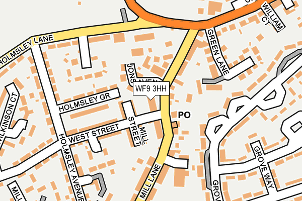 WF9 3HH map - OS OpenMap – Local (Ordnance Survey) WF9 3HH map - OS OpenMap – Local (Ordnance Survey)