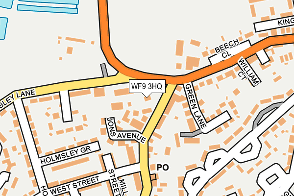 WF9 3HQ map - OS OpenMap – Local (Ordnance Survey) WF9 3HQ map - OS OpenMap – Local (Ordnance Survey)