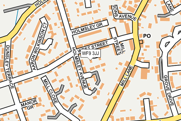 WF9 3JJ map - OS OpenMap – Local (Ordnance Survey) WF9 3JJ map - OS OpenMap – Local (Ordnance Survey)