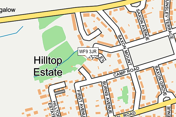WF9 3JR map - OS OpenMap – Local (Ordnance Survey) WF9 3JR map - OS OpenMap – Local (Ordnance Survey)