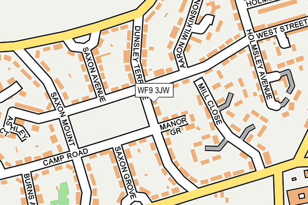 WF9 3JW map - OS OpenMap – Local (Ordnance Survey) WF9 3JW map - OS OpenMap – Local (Ordnance Survey)