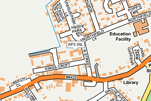 WF9 3NL map - OS OpenMap – Local (Ordnance Survey) WF9 3NL map - OS OpenMap – Local (Ordnance Survey)