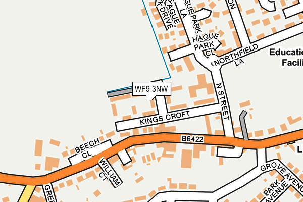 WF9 3NW map - OS OpenMap – Local (Ordnance Survey) WF9 3NW map - OS OpenMap – Local (Ordnance Survey)