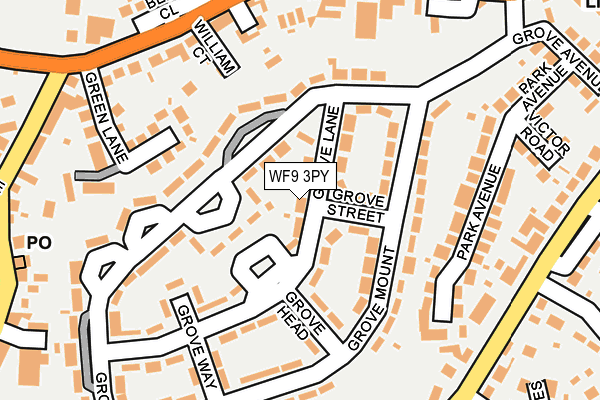 WF9 3PY map - OS OpenMap – Local (Ordnance Survey) WF9 3PY map - OS OpenMap – Local (Ordnance Survey)