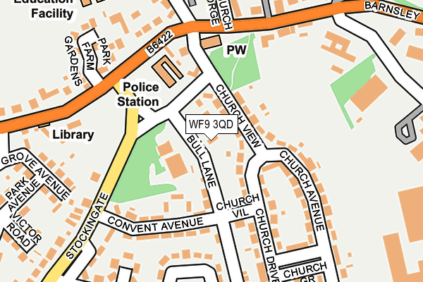 WF9 3QD map - OS OpenMap – Local (Ordnance Survey) WF9 3QD map - OS OpenMap – Local (Ordnance Survey)