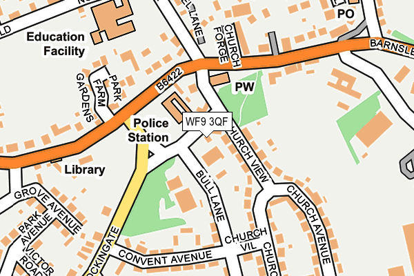 WF9 3QF map - OS OpenMap – Local (Ordnance Survey) WF9 3QF map - OS OpenMap – Local (Ordnance Survey)