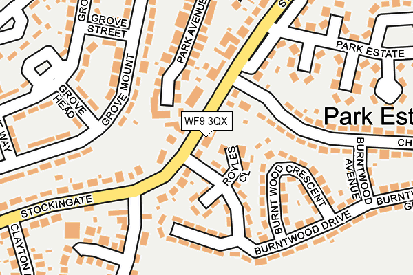 WF9 3QX map - OS OpenMap – Local (Ordnance Survey) WF9 3QX map - OS OpenMap – Local (Ordnance Survey)