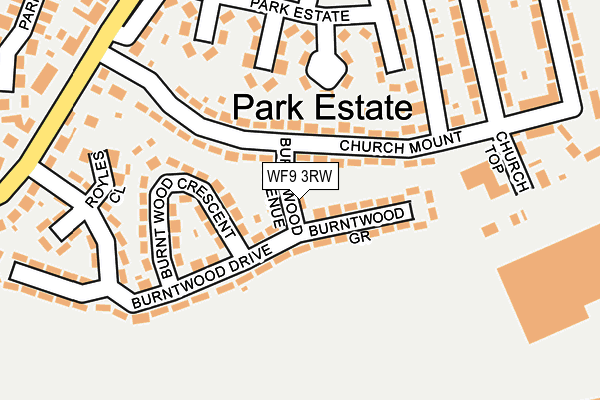 WF9 3RW map - OS OpenMap – Local (Ordnance Survey)