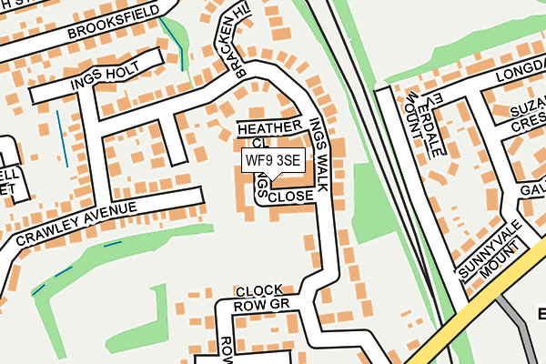 WF9 3SE map - OS OpenMap – Local (Ordnance Survey) WF9 3SE map - OS OpenMap – Local (Ordnance Survey)
