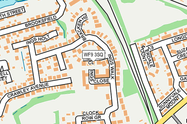 WF9 3SQ map - OS OpenMap – Local (Ordnance Survey) WF9 3SQ map - OS OpenMap – Local (Ordnance Survey)