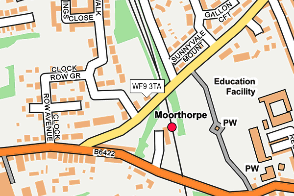 WF9 3TA map - OS OpenMap – Local (Ordnance Survey) WF9 3TA map - OS OpenMap – Local (Ordnance Survey)