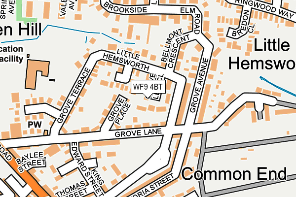 WF9 4BT map - OS OpenMap – Local (Ordnance Survey) WF9 4BT map - OS OpenMap – Local (Ordnance Survey)
