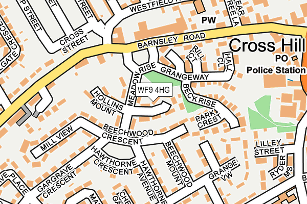 WF9 4HG map - OS OpenMap – Local (Ordnance Survey) WF9 4HG map - OS OpenMap – Local (Ordnance Survey)