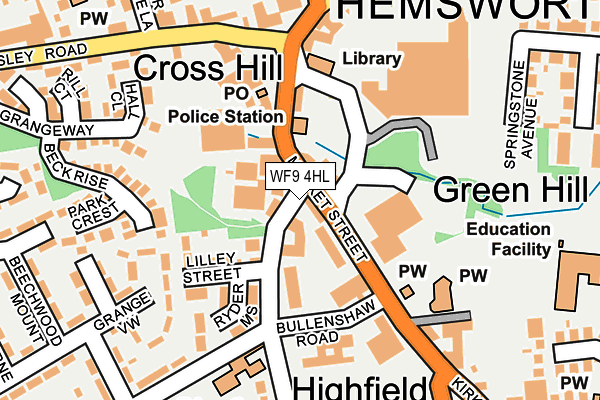 WF9 4HL map - OS OpenMap – Local (Ordnance Survey) WF9 4HL map - OS OpenMap – Local (Ordnance Survey)