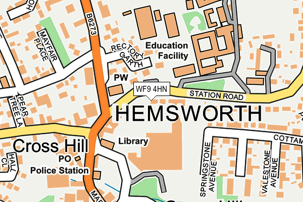 WF9 4HN map - OS OpenMap – Local (Ordnance Survey) WF9 4HN map - OS OpenMap – Local (Ordnance Survey)