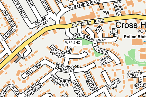 WF9 4HQ map - OS OpenMap – Local (Ordnance Survey) WF9 4HQ map - OS OpenMap – Local (Ordnance Survey)