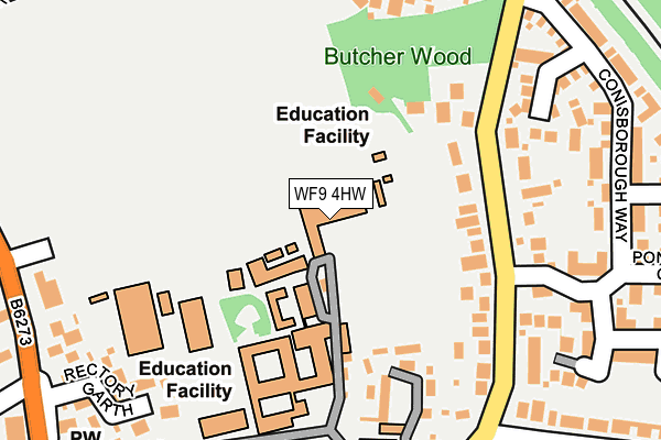 WF9 4HW map - OS OpenMap – Local (Ordnance Survey) WF9 4HW map - OS OpenMap – Local (Ordnance Survey)