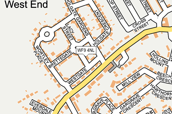 WF9 4NL map - OS OpenMap – Local (Ordnance Survey) WF9 4NL map - OS OpenMap – Local (Ordnance Survey)