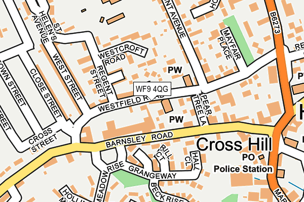 WF9 4QG map - OS OpenMap – Local (Ordnance Survey) WF9 4QG map - OS OpenMap – Local (Ordnance Survey)