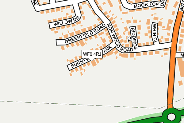 WF9 4RJ map - OS OpenMap – Local (Ordnance Survey) WF9 4RJ map - OS OpenMap – Local (Ordnance Survey)