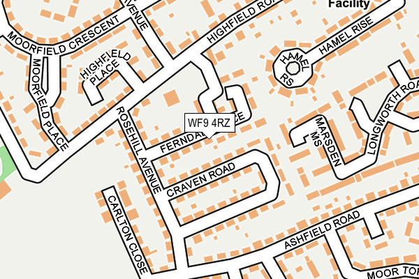 WF9 4RZ map - OS OpenMap – Local (Ordnance Survey) WF9 4RZ map - OS OpenMap – Local (Ordnance Survey)