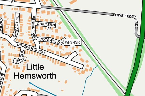 WF9 4SR map - OS OpenMap – Local (Ordnance Survey) WF9 4SR map - OS OpenMap – Local (Ordnance Survey)