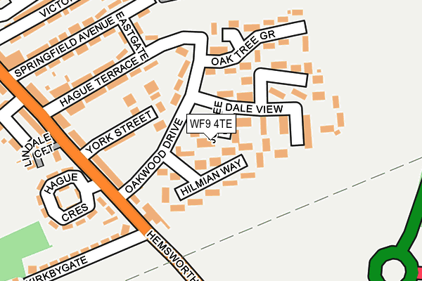 WF9 4TE map - OS OpenMap – Local (Ordnance Survey) WF9 4TE map - OS OpenMap – Local (Ordnance Survey)