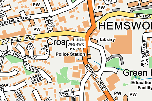 WF9 4WX map - OS OpenMap – Local (Ordnance Survey) WF9 4WX map - OS OpenMap – Local (Ordnance Survey)