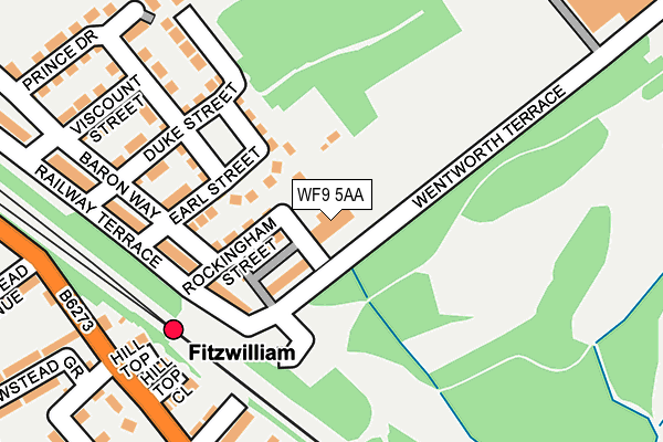 WF9 5AA map - OS OpenMap – Local (Ordnance Survey) WF9 5AA map - OS OpenMap – Local (Ordnance Survey)