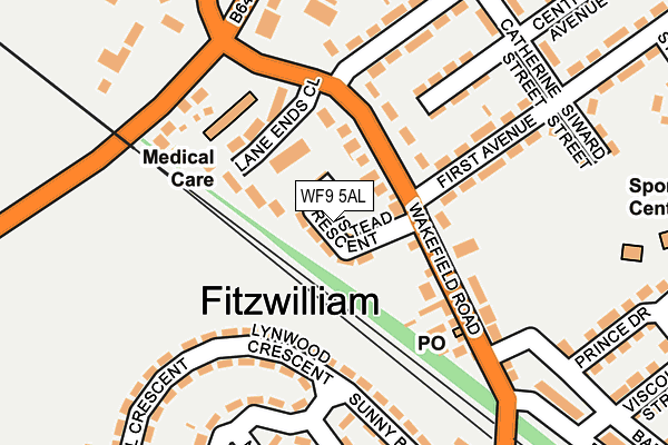 WF9 5AL map - OS OpenMap – Local (Ordnance Survey) WF9 5AL map - OS OpenMap – Local (Ordnance Survey)