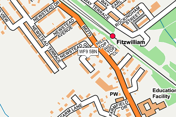 WF9 5BN map - OS OpenMap – Local (Ordnance Survey) WF9 5BN map - OS OpenMap – Local (Ordnance Survey)
