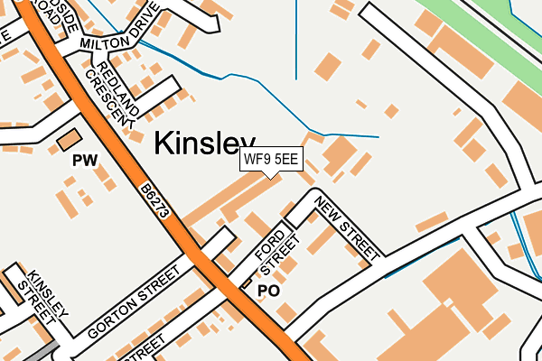 WF9 5EE map - OS OpenMap – Local (Ordnance Survey) WF9 5EE map - OS OpenMap – Local (Ordnance Survey)