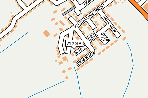 WF9 5FA map - OS OpenMap – Local (Ordnance Survey) WF9 5FA map - OS OpenMap – Local (Ordnance Survey)