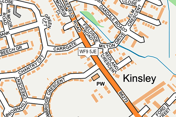 WF9 5JE map - OS OpenMap – Local (Ordnance Survey) WF9 5JE map - OS OpenMap – Local (Ordnance Survey)