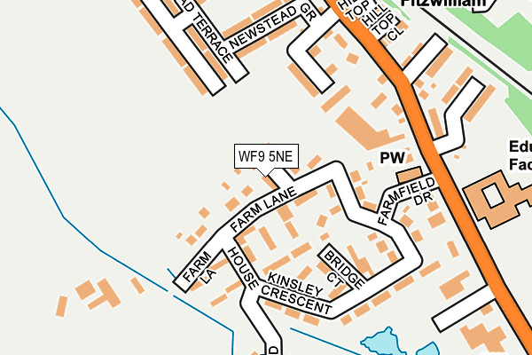 WF9 5NE map - OS OpenMap – Local (Ordnance Survey) WF9 5NE map - OS OpenMap – Local (Ordnance Survey)