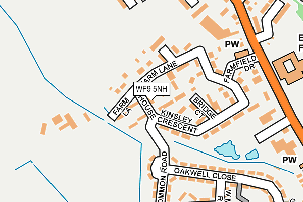 WF9 5NH map - OS OpenMap – Local (Ordnance Survey) WF9 5NH map - OS OpenMap – Local (Ordnance Survey)