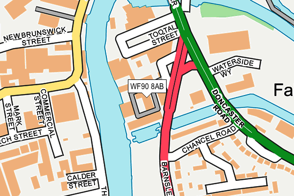 WF90 8AB map - OS OpenMap – Local (Ordnance Survey) WF90 8AB map - OS OpenMap – Local (Ordnance Survey)