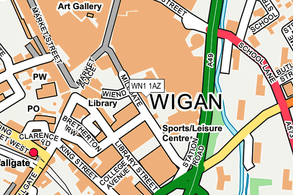 WN1 1AZ map - OS OpenMap – Local (Ordnance Survey) WN1 1AZ map - OS OpenMap – Local (Ordnance Survey)