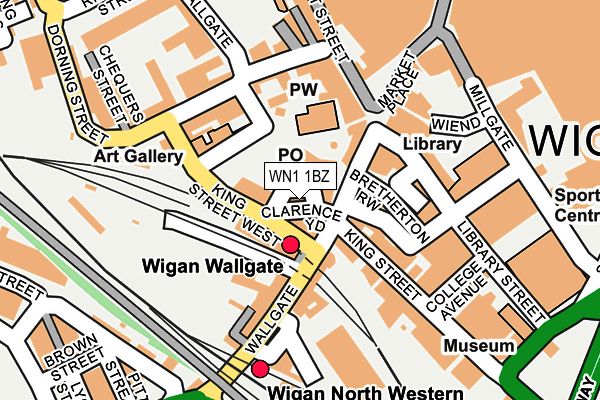 WN1 1BZ map - OS OpenMap – Local (Ordnance Survey) WN1 1BZ map - OS OpenMap – Local (Ordnance Survey)