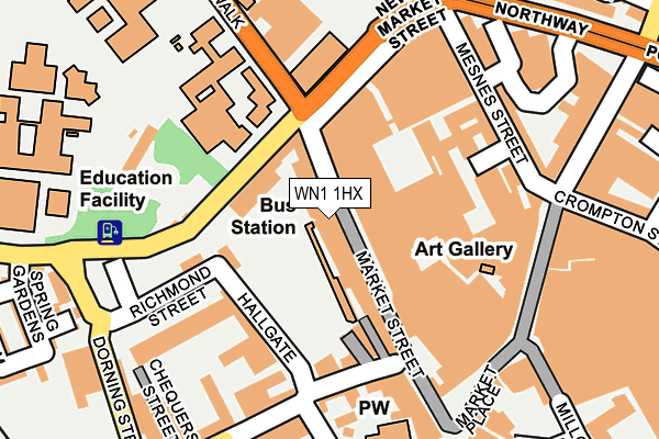 WN1 1HX map - OS OpenMap – Local (Ordnance Survey)