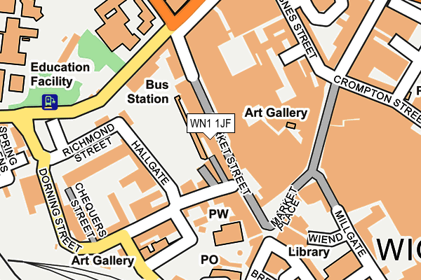 WN1 1JF map - OS OpenMap – Local (Ordnance Survey) WN1 1JF map - OS OpenMap – Local (Ordnance Survey)