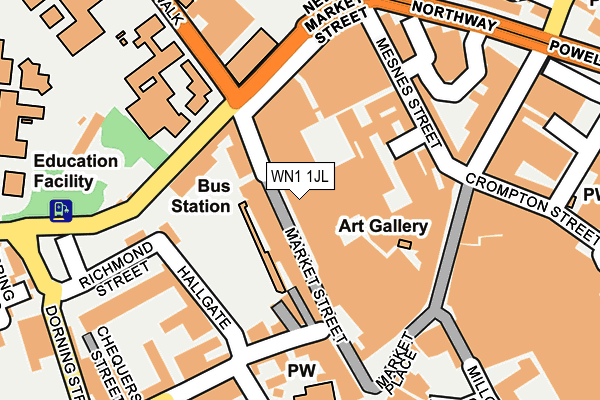 WN1 1JL map - OS OpenMap – Local (Ordnance Survey) WN1 1JL map - OS OpenMap – Local (Ordnance Survey)